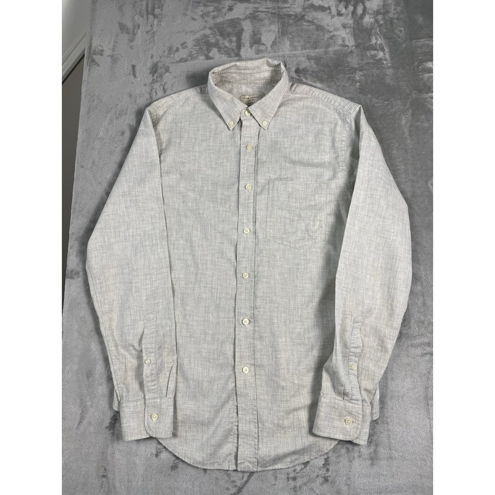 Club Monaco Slim fit button Down Shirt‎ Long Sleeve Casual Heather Gray Mens S